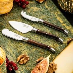 Ostekniver 3 stk dark wood