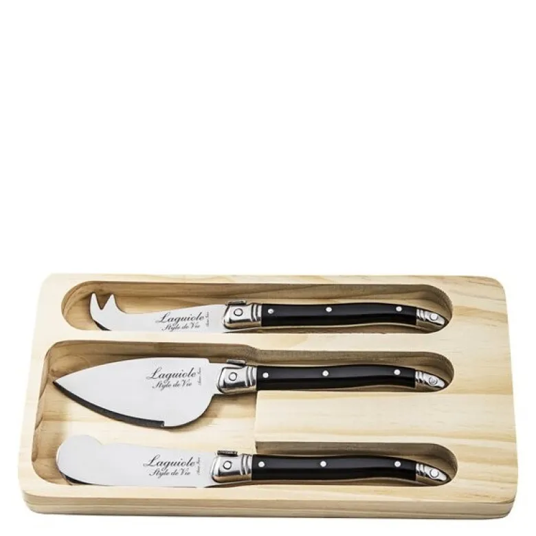 Ostekniver 3 stk svart