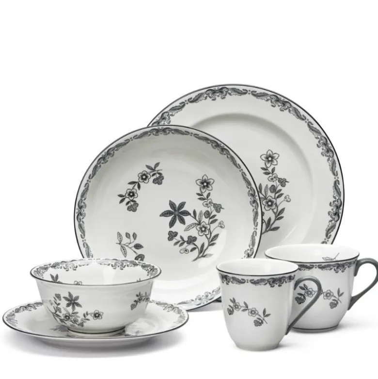 Ostindia dyp tallerken 22 cm svart