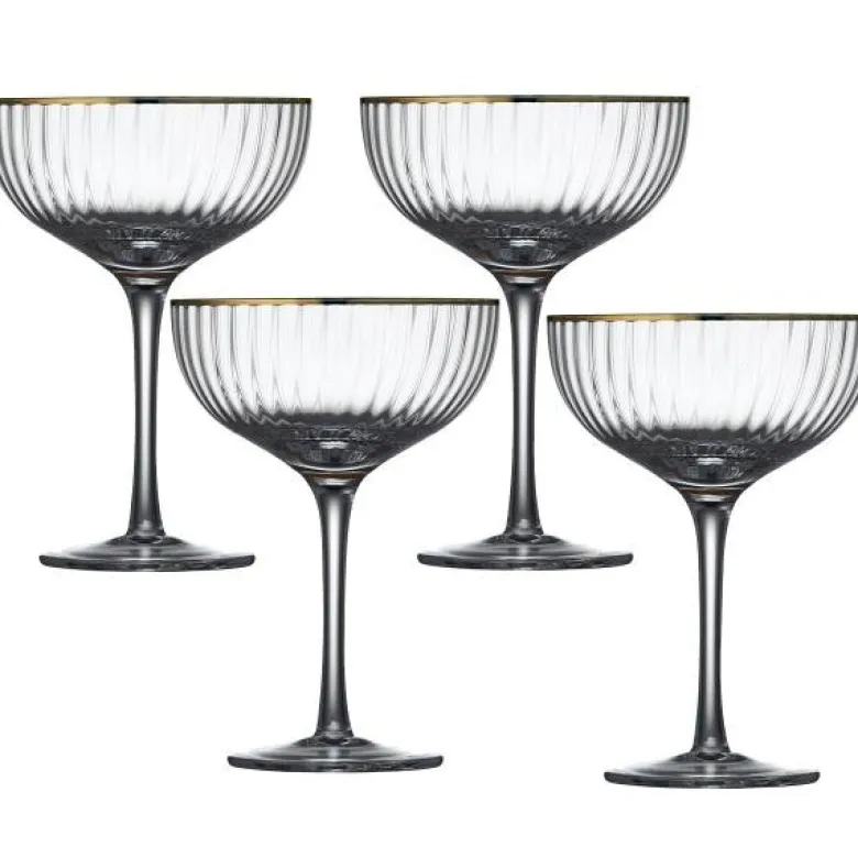 Palermo cocktailglass 31,5 cl 4 stk gold