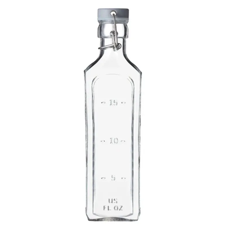 Patentflaske firkantet 0,6L klar