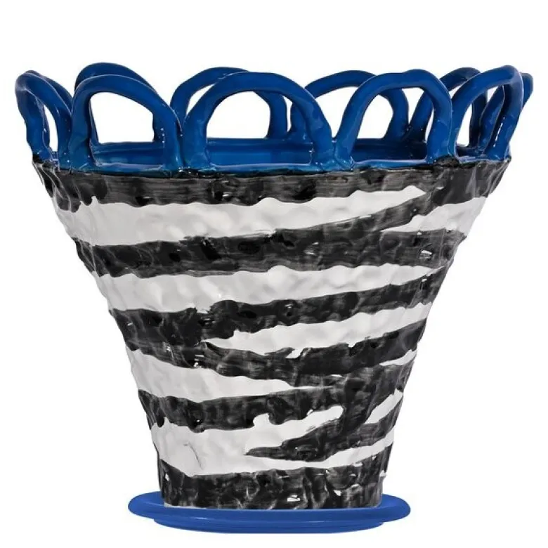 Patty krukke S 25x21 cm zebra/blå