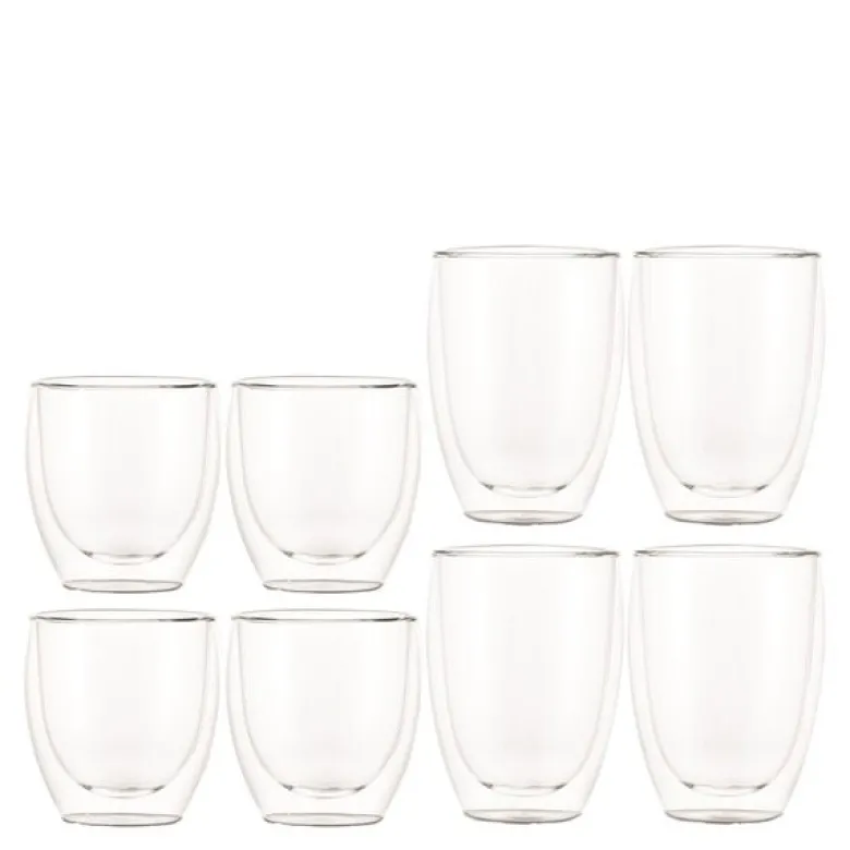 Pavina kaffeglass sett 8 stk 25 cl + 35 cl