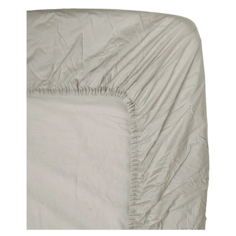 Pebble stretchlaken 90x200 cm greige