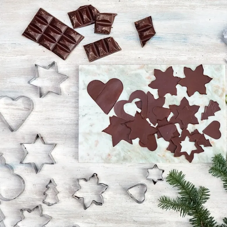 Pepperkakeformer i ring julefigurer 5 stk