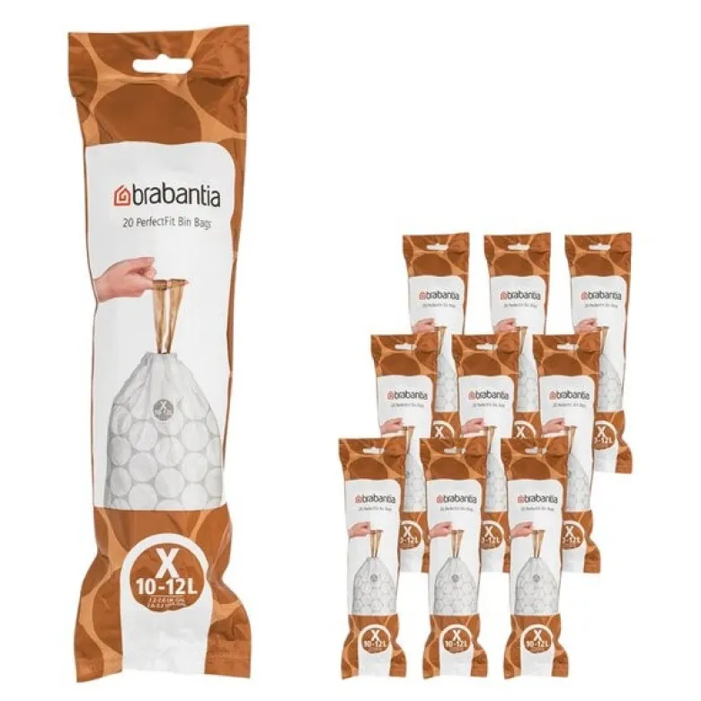 PerfectFit avfallsposer 10–12L 200-pack kode X hvit