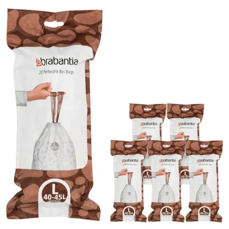 PerfectFit avfallsposer 40–45L 120-pack kode L hvit