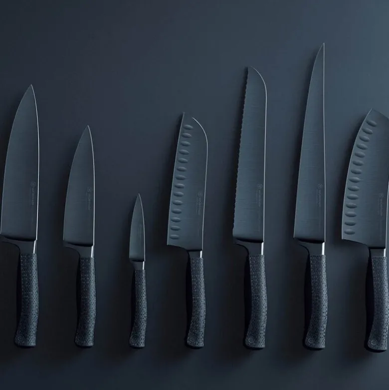 Performer brødkniv 23 cm dobbelttannet svart