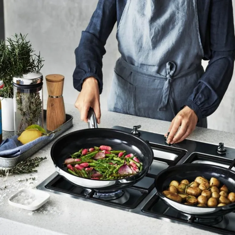 PermaDur Advance stekepanne 2 deler 24+28 cm stål