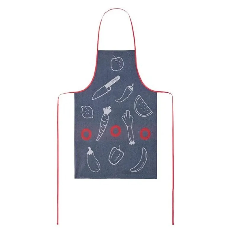 Petit Chef forkle barn bomull blå