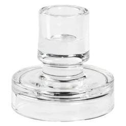 Petra lysestake 8 cm klart glass