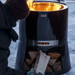 Pilar 50 Premium rentbrennende bålbrenner svart