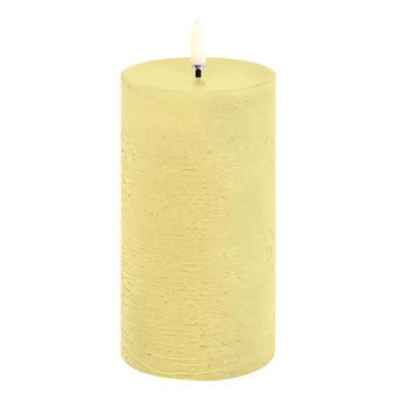 Pillar LED kubbelys 8x15 cm lys gul