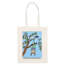 Pippi handlenett 38,5x42 cm Pippi opp-ned beige