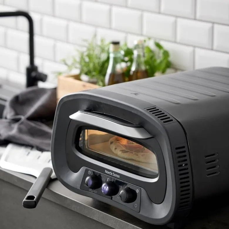 Pizzaovn elektrisk 1700W svart