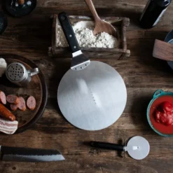 Pizzasett 3 deler svart/rustfri