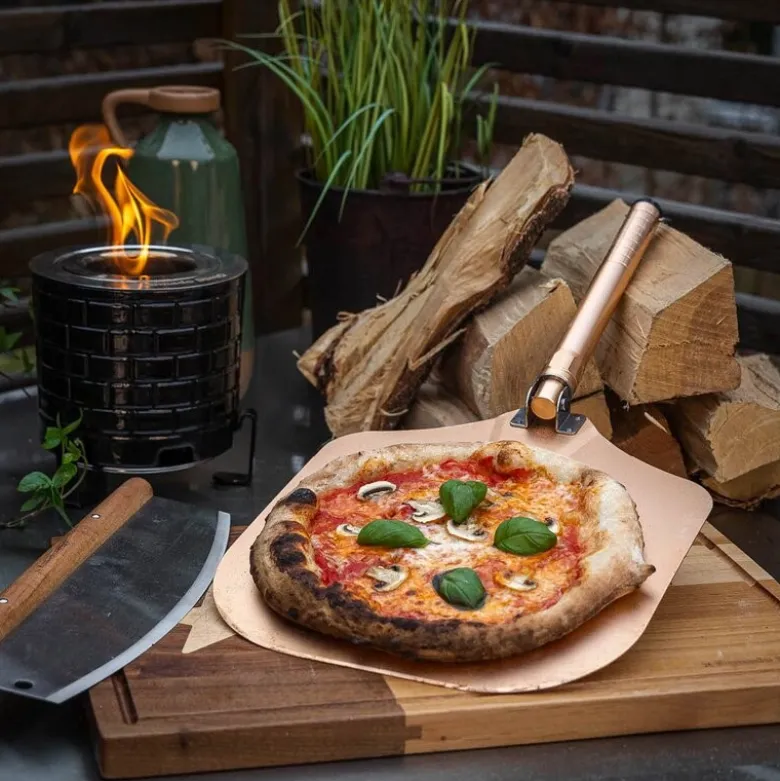 Pizzaspade sammenleggbar 66 cm gull