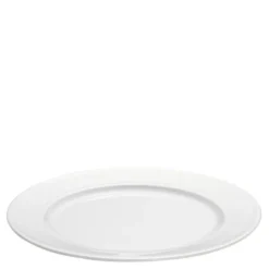 Plissé tallerken flat 20 cm hvit