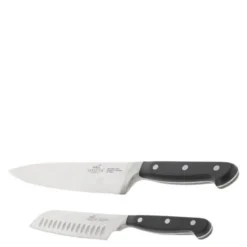 Pluton knivsett 2 deler stål/svart
