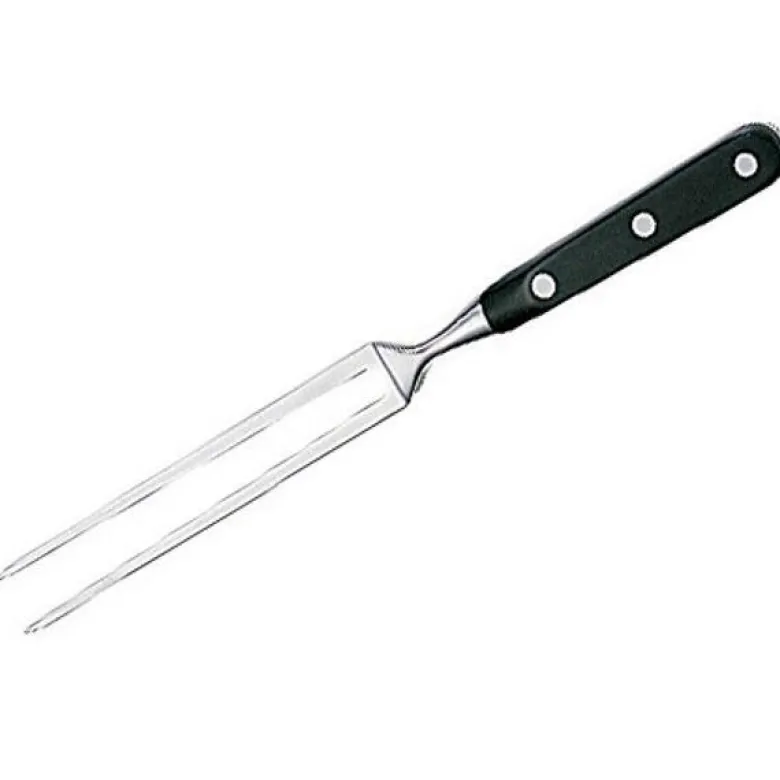 Pluton stekegaffel 15 cm stål/svart