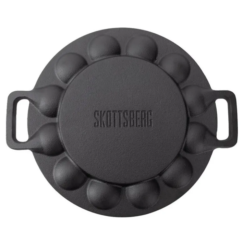 Poffertjes/munkepanne 19 hull 24 cm støpejern