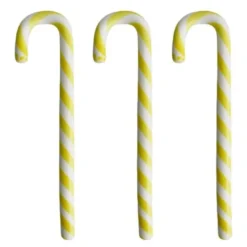 Polka stav 17 cm 3 stk hvit/gul