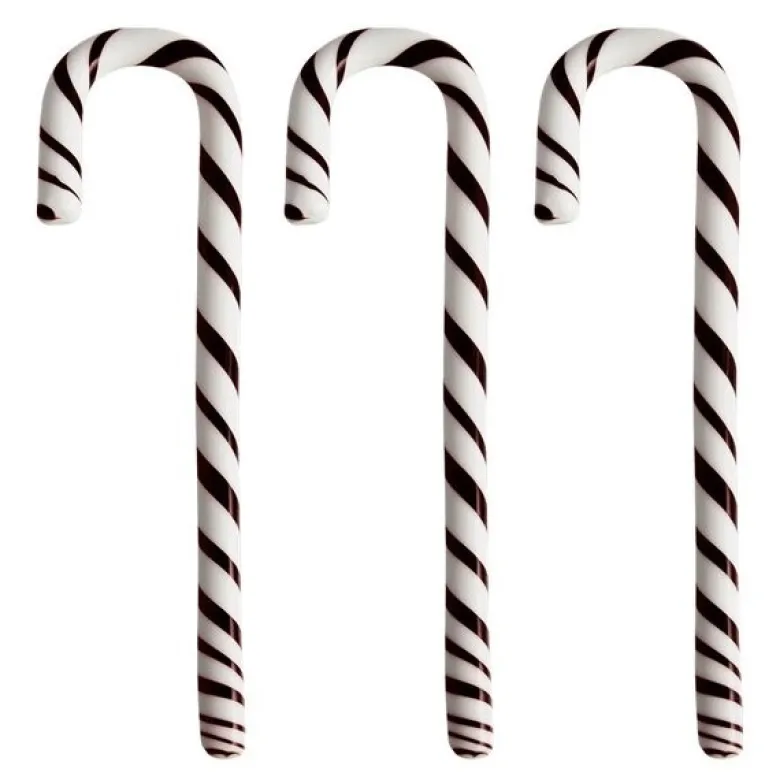Polka stav 17 cm 3 stk hvit/svart