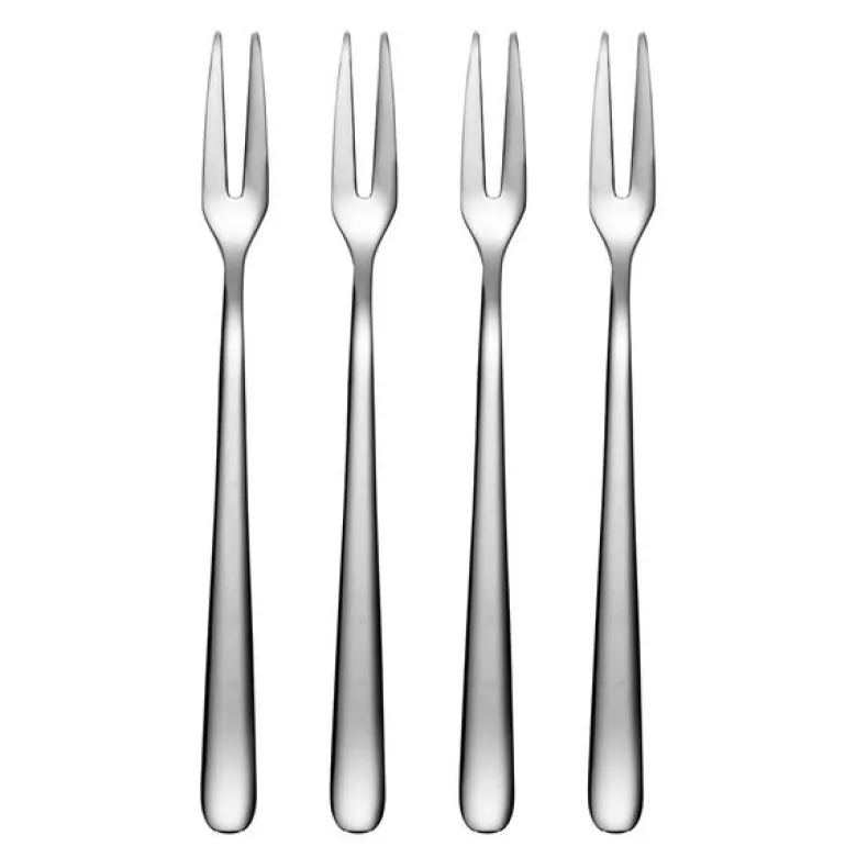 Primi påleggsgaffel 14 cm 4 stk blank