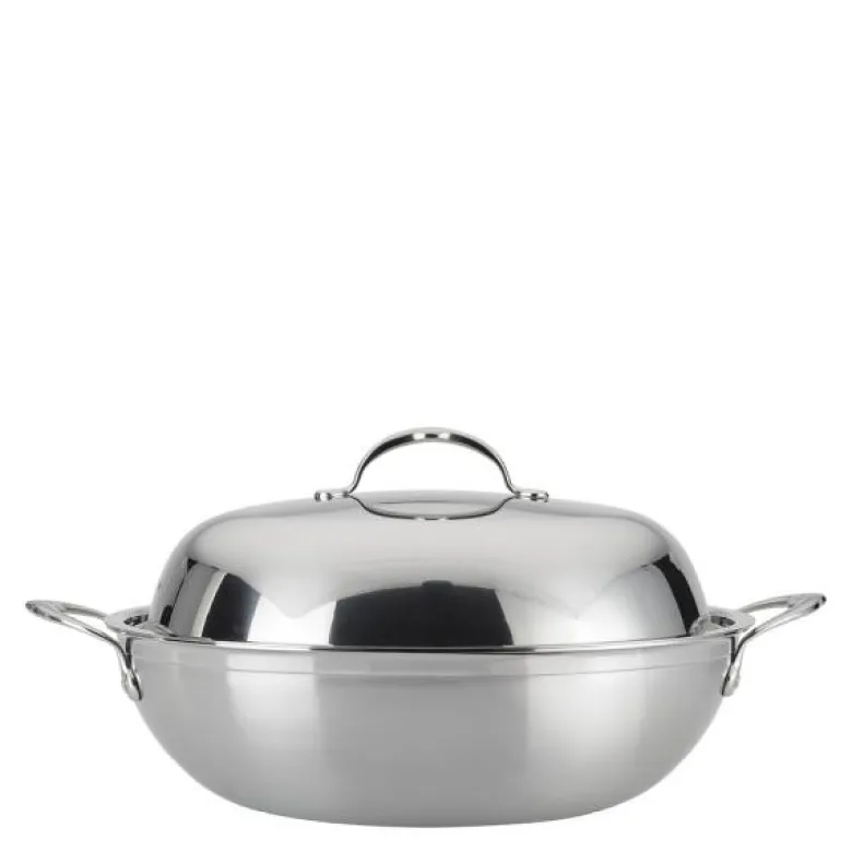 Probond wok med lokk 36 cm stål