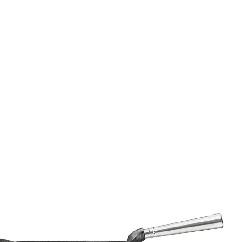 Professional hjerteformet lappepanne med stål håndtak 23 cm støpejern