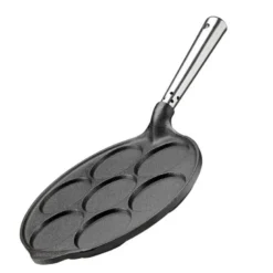 Professional lappepanne med rustfritt stål håndtak 23 cm støpejern