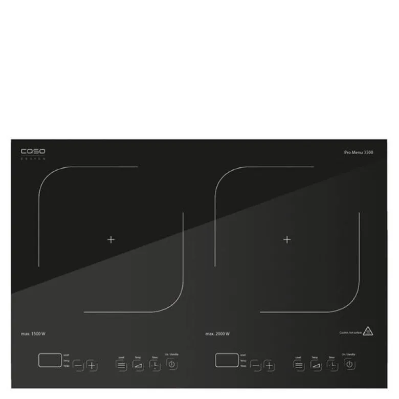 Pro Menu 3500 dobbel induksjonsplate 36x54,5 svart
