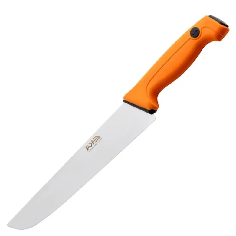 Pro slaktekniv m/bredt blad 26 cm oransje