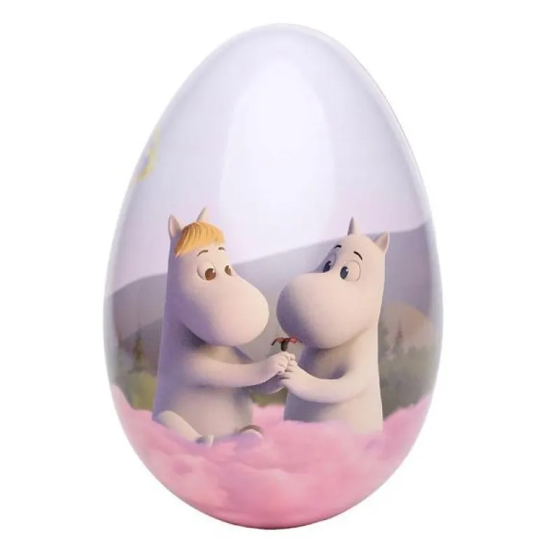 Påskeegg metall 15 cm rosa sky