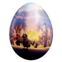 Påskeegg metall 15 cm vårbål gul