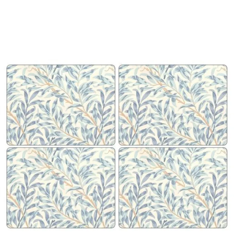 Pure Morris bordbrikke 30x40 cm 4 stk Willow Bough blå
