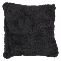 Pute new zealand saueskinn kort ull 40x40 cm svart