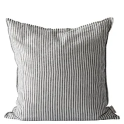 Putetrekk lin 50x50 cm grey/white