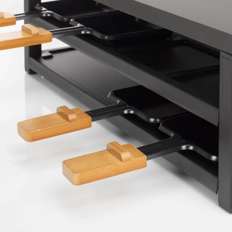 Raclette 162655 8 pers 44x25 cm 1300W bambus