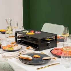 Raclette 162655 8 pers 44x25 cm 1300W bambus