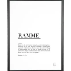 Ramme 30x40 cm svart