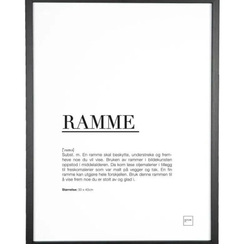 Ramme 30x40 cm svart