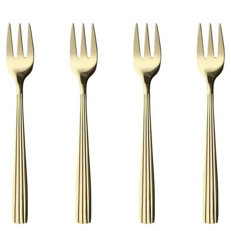 RAW kakegaffel 4 stk champagne gold