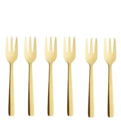 RAW kakegaffel 6 stk gull