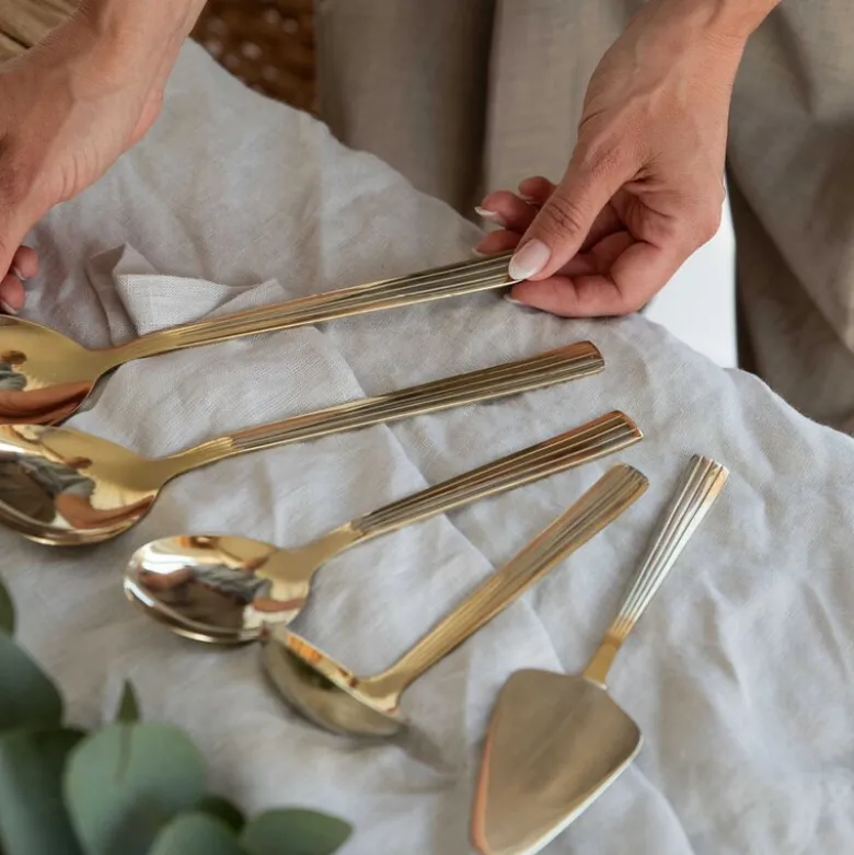 RAW salatsett 2 deler champagne gold