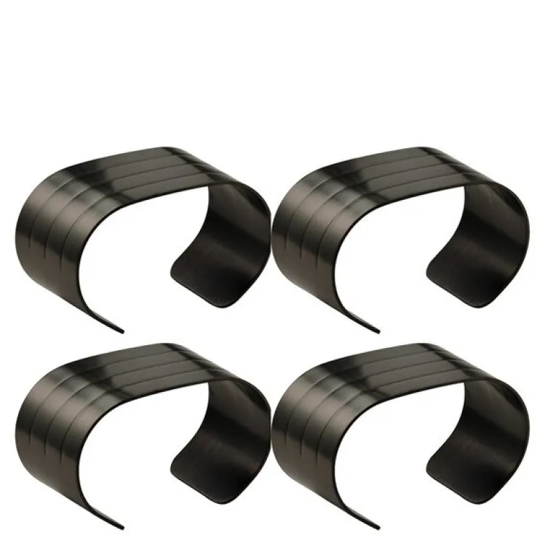 RAW serviettring 4 stk matte black