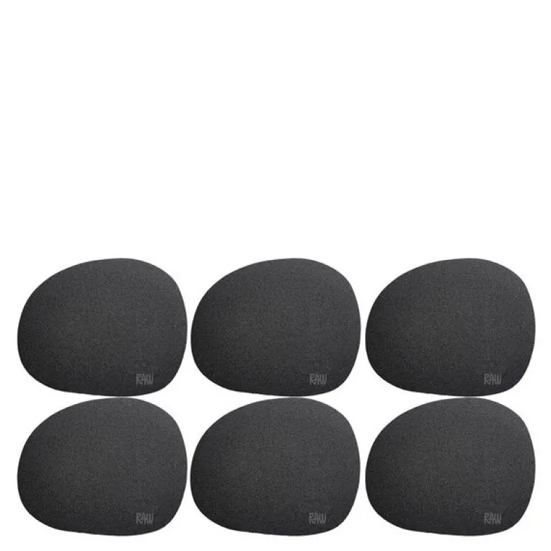 RAW Soft glassbrikke 6 stk black