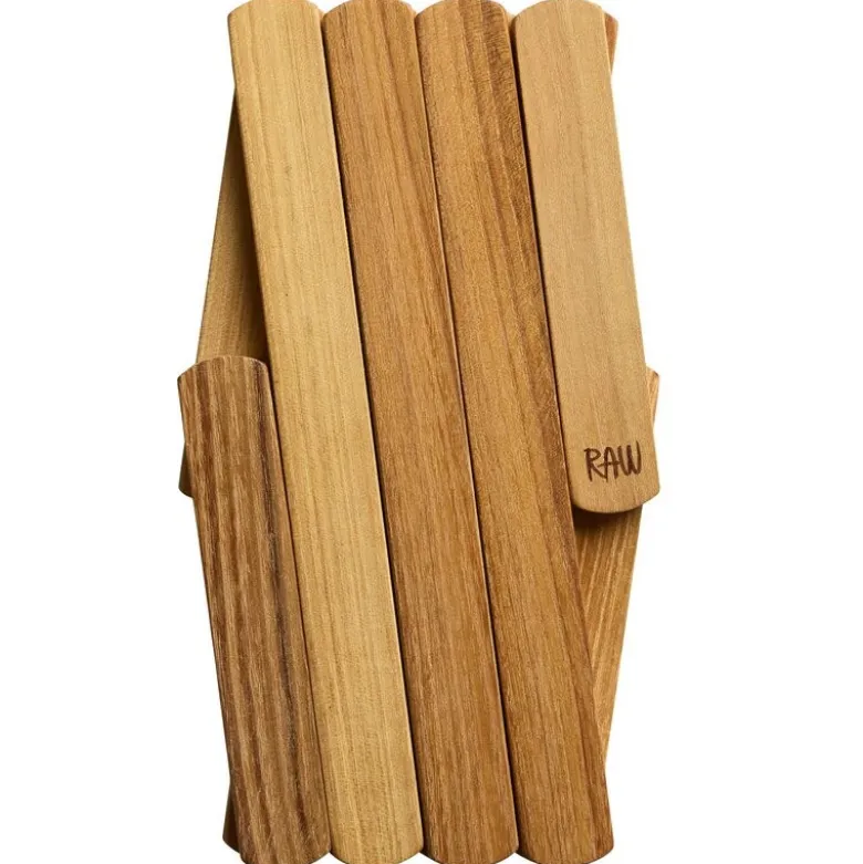 RAW Teak gryteunderlag utfellbart 60 cm
