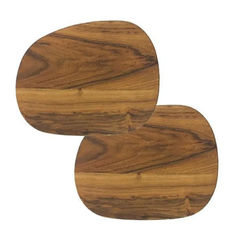 RAW Teak smørebrikker 19x14x1 cm 2 stk