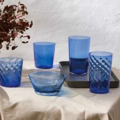 RAW Unique optic highball glass 45 cl dark blue
